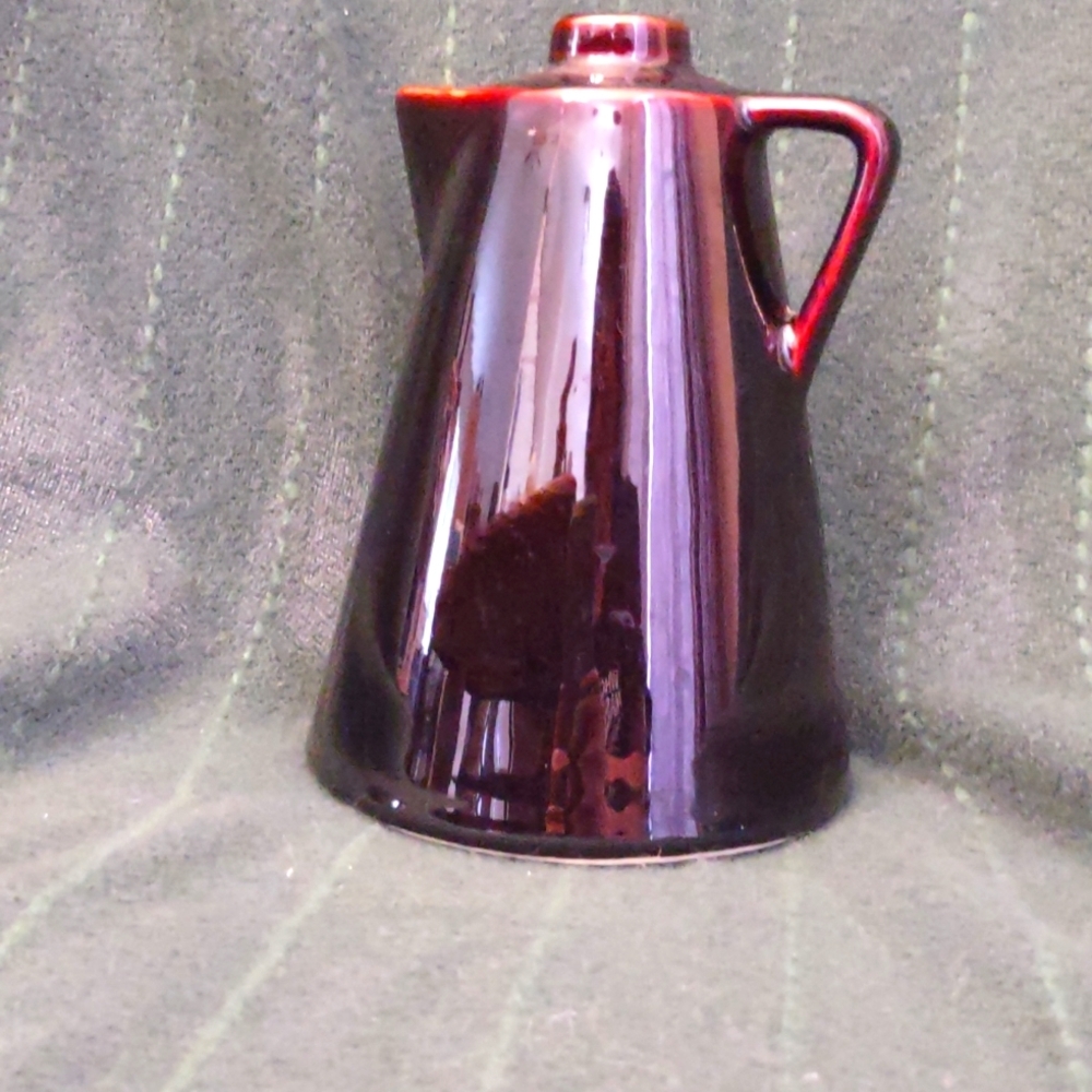 Vintage Brown Stoneware Ceramic Whiskey Water Jug
